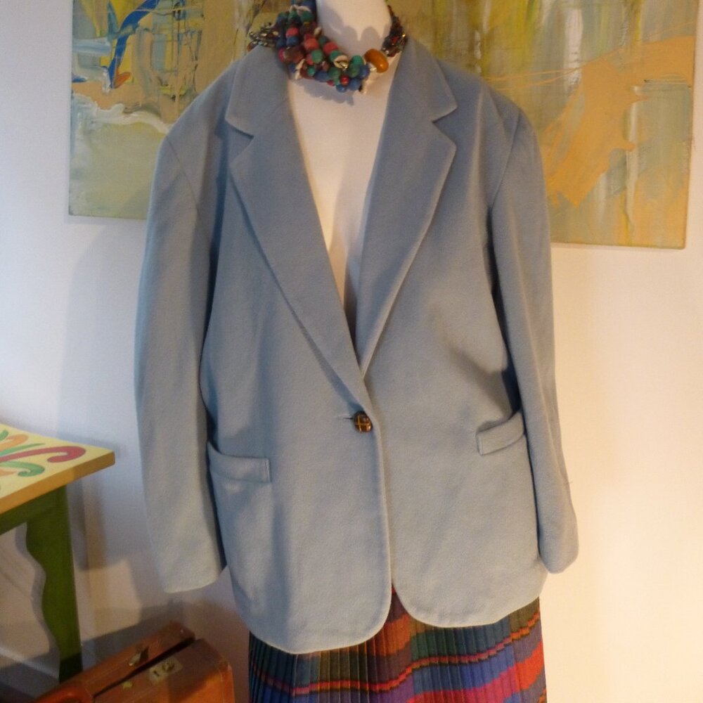 Soft 70% wool blue jacket or blazer, Size 12